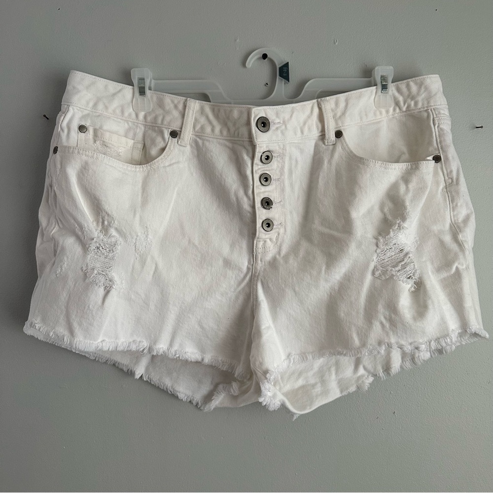 White shorts torrid 22 denim first at fit raw hem